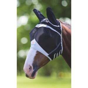 Shires Fly Guard PRO Fine Mesh Vliegenmasker Zwart